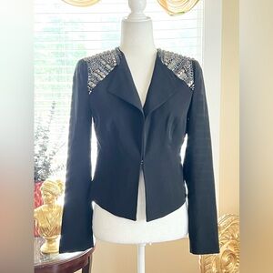 bebe Black Embellished Blazer